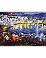 Voorbedrukt borduurpakket  night watching - nacht kijken op aida Needleart World 740.081
