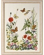Borduurpakket vlinders en bloemen van Permin 90-4151