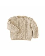 Phildar baby kabeltrui breien van Phil Caresse Tweed (215, m12)
