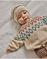 Phildar baby mutsje met motiefje breien van Phil Super Baby (245, m21)