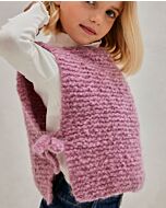 Phildar makkelijke mouwloze meiden trui breien van Phil Love Wool (263,m2a)