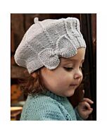 Phildar peuter baret met strik breien van Phil Merinos 3,5 (217,m8)