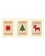 Vervaco wenskaarten Kerstmis set van 3 borduren PN-0147557 telpatroon