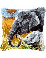  Knooppakket knoopkussen  olifant met jong vervaco pn-0147955