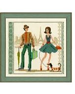Vervaco borduurpakket vintage in Parijs telwerk pn-0149958