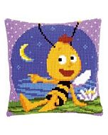 Voorbedrukt kruissteekkussen Willy de bij  bij nacht van studio 100
