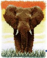 knooppakket knoopkleed olifant op de savanne II van Vervaco pn-0150518 om te knopen