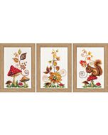 Vervaco 3 borduurpakketten herfst borduren pn-0158071