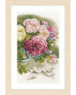 Borduurpakket Pioenrozen Marjolein Bastin om te borduren lanarte pn-0167126