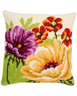 Vervaco borduurkussen zomerbloemen pn-0170507 borduren