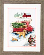 Borduurpakket winter rit om te borduren van Dimensions met telpatroon 70-08971