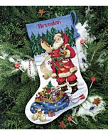 Borduurpakket Kerstsok verlanglijstje controleren  Dimensions 8645