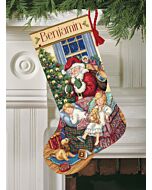 Borduurpakket Kerstsok kerstman sweet dreams  Dimensions Gold collection 8740