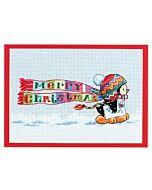 Borduurpakket kerst pinguin