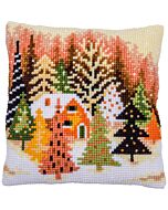Vervaco borduurkussenpakket kerstbomen tuin PN-0202573 voorbedrukt