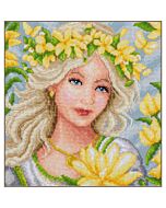 Lanarte borduurpakket bloemen koningin PN-0213462 evenweave telpatroon