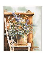 Lanarte borduurpakket fleurige vintage PN-0216136 evenweave telpatroon