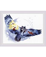 Riolis borduurpakket de nacht in het bos om te borduren 1954