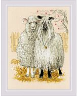 Borduurpakket stoere schapen van Riolis 2017 om te borduren