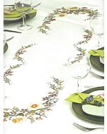 Permin borduurpakket tafelkleed voorjaarsbloemen 58-3047 met telpatroon borduren