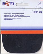 Donker blauw kniestukken, 2 stuks met suede look