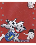 Rennende 101 dalmatier met voerbak applicatie van Disney.