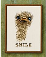 Permin borduurpakket struisvogel smile 92-2198