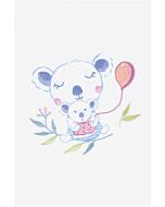 Borduurpakket voorbedrukt  Koala met baby Lucas  in spansteek incl borduurring van DMC TB158