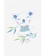 Borduurpakket voorbedrukt  Koala Mika in spansteek incl borduurring van DMC TB159