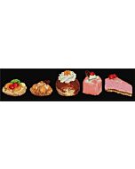 Thea Gouveneur borduurpakket Gebakjes 3050.05A zwart