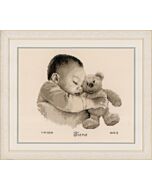 Vervaco borduurpakket geboortetegel baby met beer borduren pn-0163566.