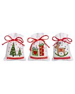 Vervaco borduurpakket kruidenzakjes 3 st. kerstmotiefjes pn-0188100