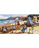 Voorbedrukt stramien  canvas dagje aan zee om te borduren seg de paris 932.105