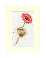 Bothy Threads borduurpakket wenskaart poppy mouse XGC53 telpatroon incl. passe-partout, kaart en envelop