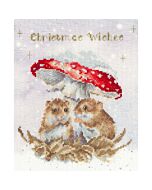 Bothy Threads borduurpakket hamsters schuilen onder de paddenstoel XHD152 telpatroon