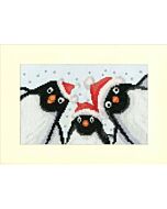 Bothy Threads borduurpakket kerstkaart kerstman selfie XMAS88 telpatroon incl. passe-partout, kaart en envelop