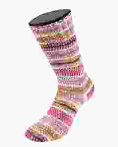 Lana Grossa Meilenweit Cashmere Mezzo kleur 4203 (wit/grijs/beige/blauw) sokkenwol