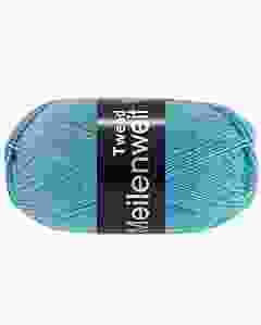 Lana Grossa Meilenweit tweed kl.177 (blauw met bruine tweed)