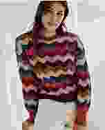 Phildar golvende dames trui breien van Phil Origin en Phil Starlight (255,m14)