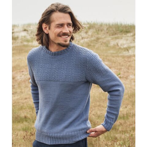 Lana Grossa heren trui breien van Cool Wool ME3 m26