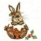 Borduurpakket  kerst konijn om te borduren Bothy Threads xhd90