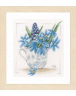 Borduurpakket Blauwe druifjes van Lanarte om te borduren Marjolein Bastin pn-0164069
