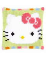 Hello Kitty in pastel Vervaco borduurpakket voorbedrukt kruissteekkussen pn-0153796
