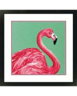 Borduurpakket Pink Flamingo om te borduren Dimensions voorbedrukt 71-20086