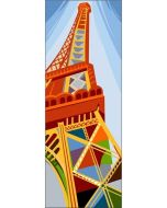 Voorbedrukt canvas/stramien eiffeltoren  Parijs om te borduren van Margot