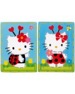 Kinder borduurpakket 2 borduurkaarten Hello Kitty van Vervaco pn-0162181