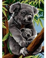 Voorbedrukt stramien/canvas koala van Seg de Paris 929.618 om te borduren