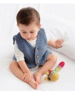Lana Grossa baby vestje zonder mouwen breien van soft cotton big incl. Infanti Edition 