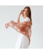 Lana Grossa sjaal haken van Silkhair Haze degrade uit Doeken en Co Nr.4 