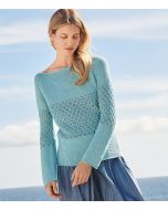 Lana Grossa trui met lussenpatroon breien van Sommerseide uit classici 18